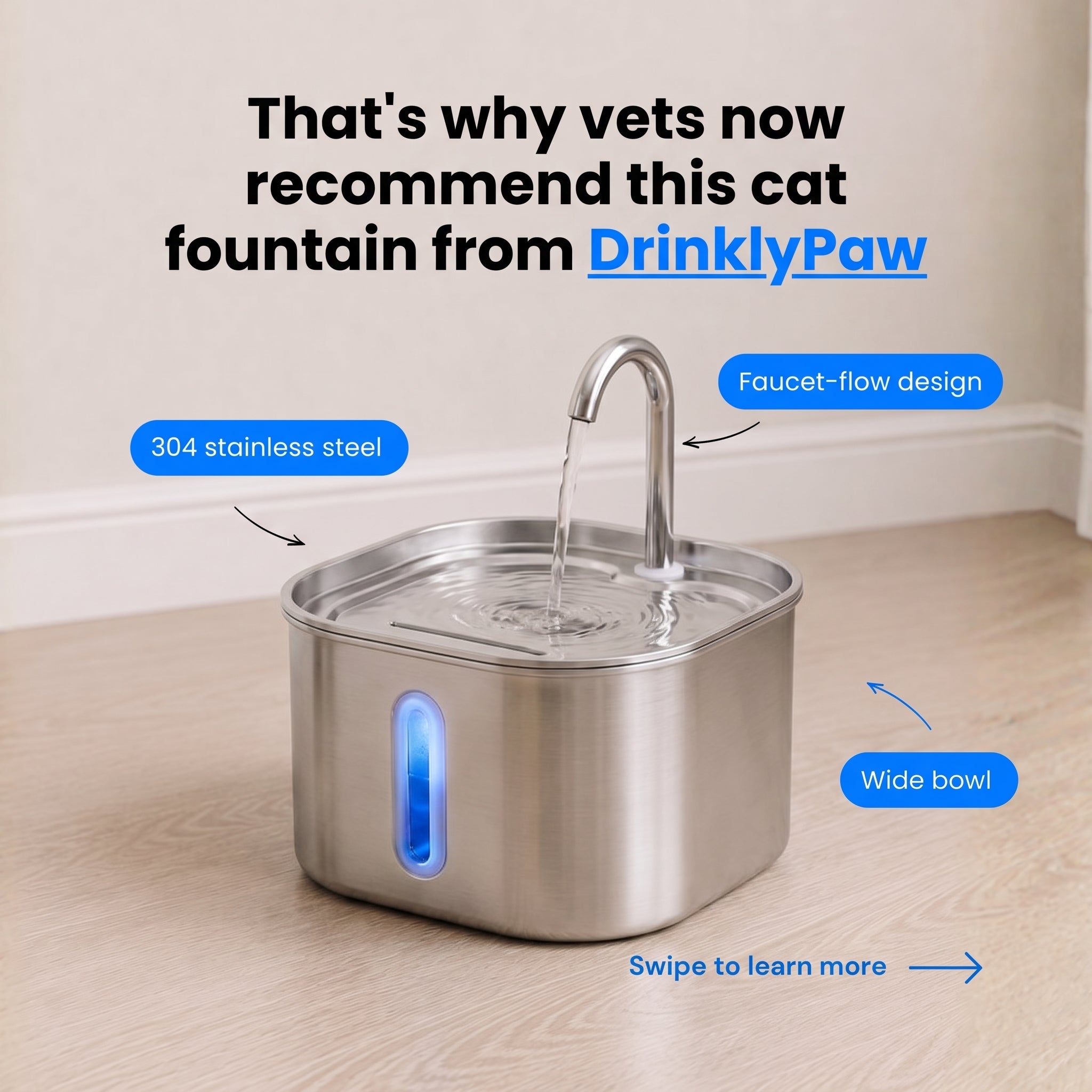 Stainless Steel Drinkly Water Fountain